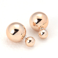 Hot Selling Paragraph Earrings Double Side Shining Pearl Stud Earrings Big Pearl Earrings For Women jewelry