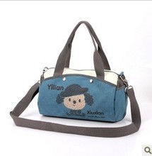 Leisure and fashion 2013 new style canvas bag cartoon graphic patterns women s handbag messenger bag
