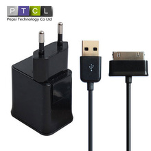 5V 2.0A 2 In 1 For Samsung Galaxy Tab P1000 P7500 P7100 P6200 EU Wall Plug USB Port + Mobile Phone Charger Tablet PC Charge
