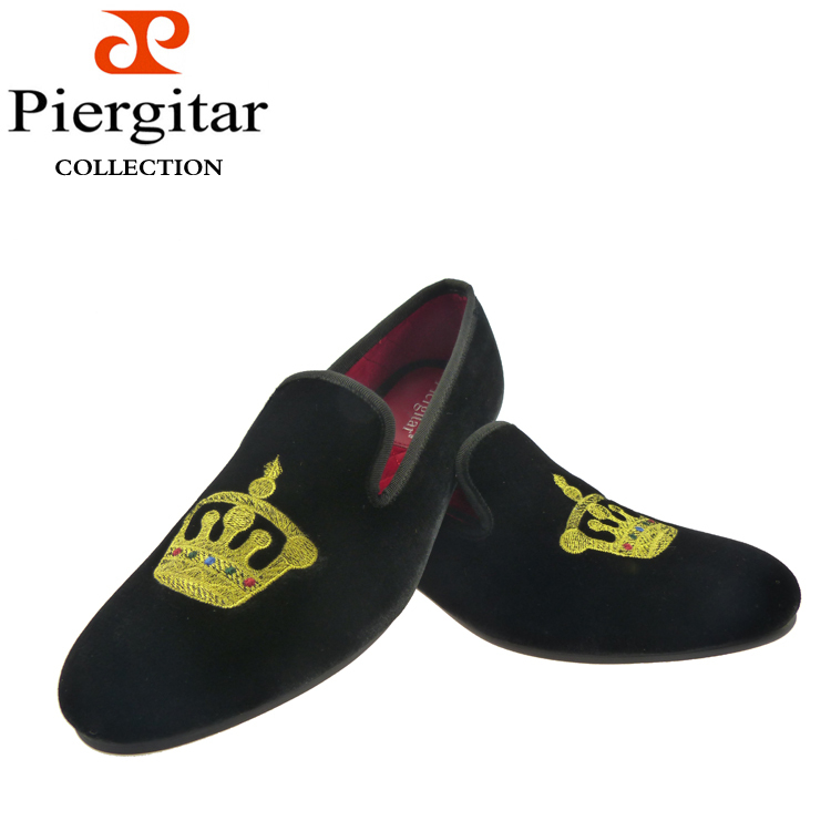 Men Motif Slippers Handmade sale Embroidered Velvet  slippers Buy  for  Luxurious Loafer men for