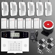 English Russian Spanish French Voice Wireless GSM Alarm system Home security Alarm systems with LCD Keyboard