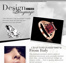 Classic Royal Wedding Rings Western Popular Real Rose Gold Plated High Imitation Ruby Ring Accessories Ri