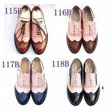 2014 new European and American original single color cow leather shoes hit British retro lace-up oxford shoes Hot Free Shipping