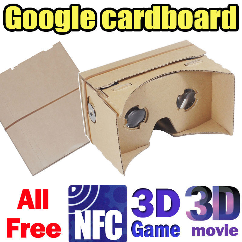 NEW DIY Google Cardboard Virtual reality VR mobile phone 3D glasses by Unofficial Cardboard 3D movies
