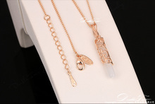 Hot Sale White Opal Stone Pattern Wrapped Party Necklaces pendants 18K Gold Plated Wedding Jewelry For