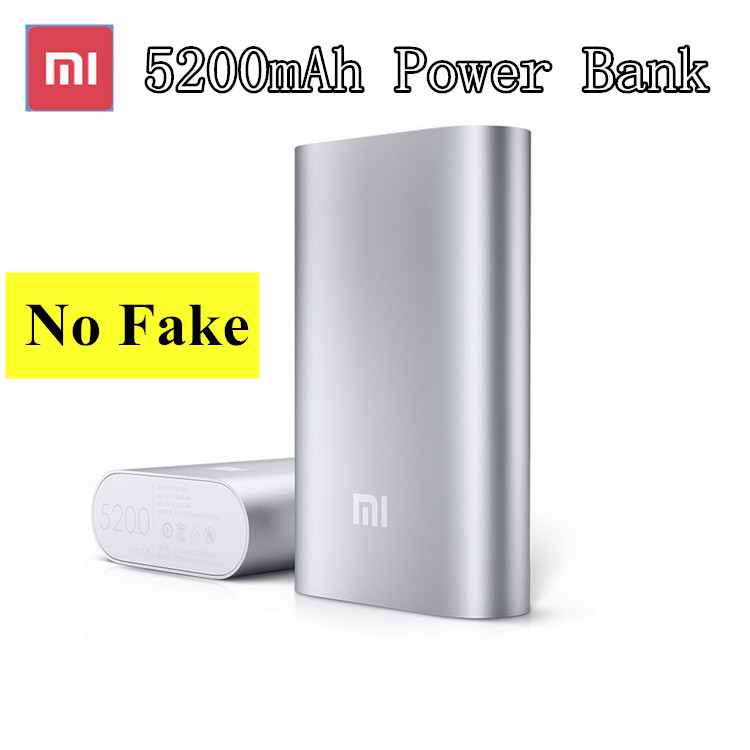 100 Original Lithium ion Batteries Xiaomi External Portable Power Bank 5200mAh For iPhone iPhone Samsung Smartphone