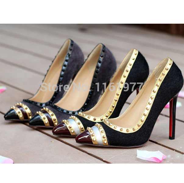Black Woman Heel Shoes Pointed Toe High Heels Open Toe Heels Wedding Shoe Woman Red Bottom