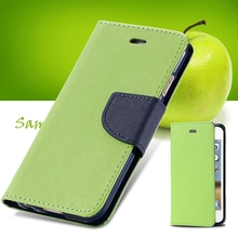 Beautiful Hit Color Carrying Case For Iphone 4 4s 4g Wallet Style Flip Leather Phone Cover Stand Card Slot 10 Colors RCD03747