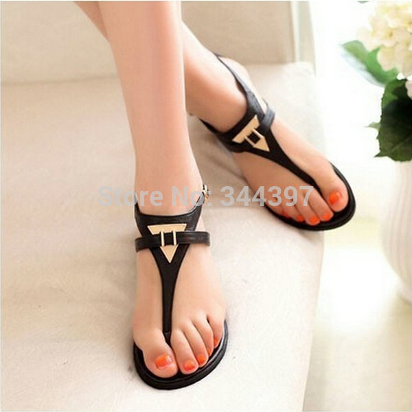 sandálias de mulher nova verão 2014 sapatos para mulheres flats moda chin