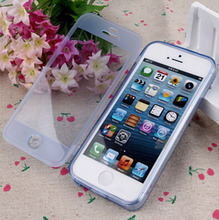 2014 Latest Flip Open Full Clear Case For Iphone 5 5s 6 Soft Transparent TPU Silicon