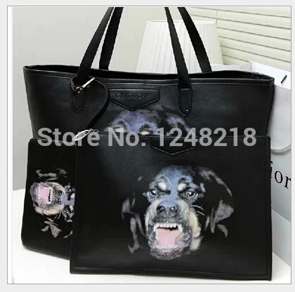 free shipping by post Lovely dog animal print fashion woman handbag multi purpose girls shoulder bag