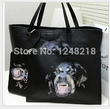 free shipping by post Lovely dog animal print fashion woman handbag multi purpose girls shoulder bag