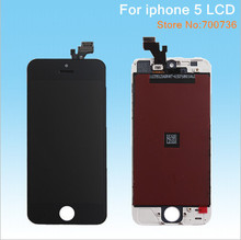 Hot !!! Free shipping assembly digitizer touch screen LCD for iphone 5