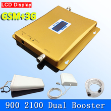 2G 3G Signal ! GSM 900 GSM 2100 Cell Phone Signal Booster Amplifier 3G GSM Repeater Dual Band Signal Boost with LCD