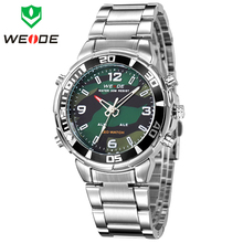 Ejército WEIDE militar relojes para hombre de cuarzo reloj deportivo marca de lujo analógico pantalla Digital famosos 3ATM Waterproofed envío gratis