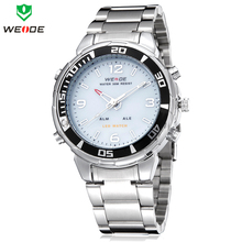 WEIDE Army Watches Mens Military Quartz Sports Watch Luxury Brand Analog Digital Display Famous 3ATM Waterproofed