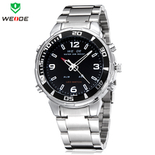 WEIDE Army Watches Mens Military Quartz Sports Watch Luxury Brand Analog Digital Display Famous 3ATM Waterproofed