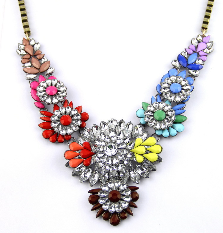 Wholesale Shourouk Chain Chunky Necklace Choker Statement Necklaces Pendants Fashion Flower Necklace 2015 Women Christmas Gift