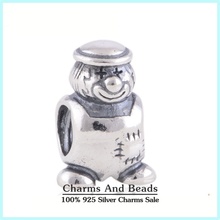 925 Sterling Silver Clown Thread Charm Beads For Charm Bracelets Jewelry Making Fits Pandora Style Bracelets Bangles