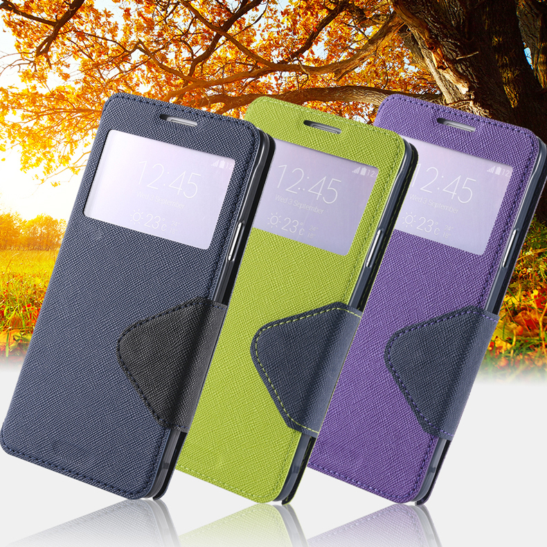 Window View Display Case For Samsung Galaxy S4 SV I9500 Diary Wallet Stand Flip Leather Cover
