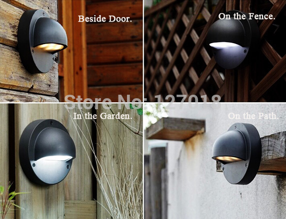 2014 New Modern LED Outdoor Wall Lighting Eye Garden Wall Surface Mounted 12V Low Voltage 7LED ...