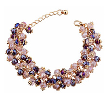 2015 Fashion Handmade Love Brand Charm Bracelets For Women Gold Plated Crystal Bracelet Jewelry Friendship Bracelets