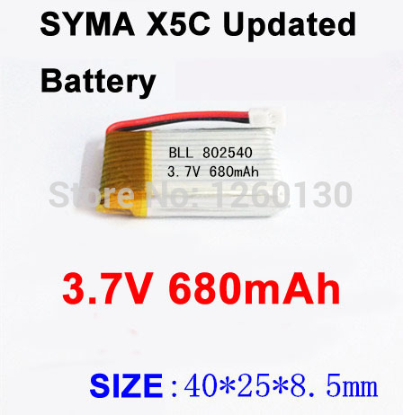 SYMA X5C X5C 1 3 7V 680mAh Battery for Syma X5 X5C X5A Quadcopter Ar Drone