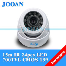 Indoor surveillance HD Conch Dome Camera 800TVL 1 / 3COMS CCD 24 IR LEDs