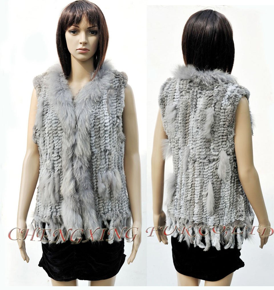 Grey Fur Vest