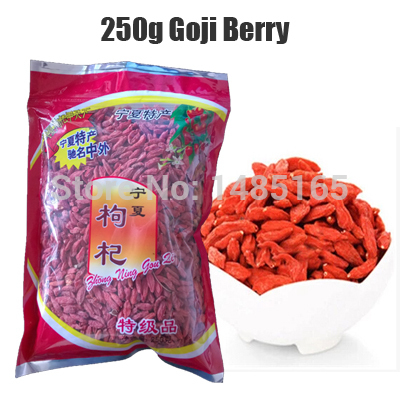 250g Ningxia Goqi berry super quanity goji berry organic dried wolfberry red medlar healthyway goji fruit