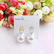 Wholesale 18 Colors Stud Earrings New Fashion Paragraph Hot Selling earring 2014 Double Side Shining Pearl