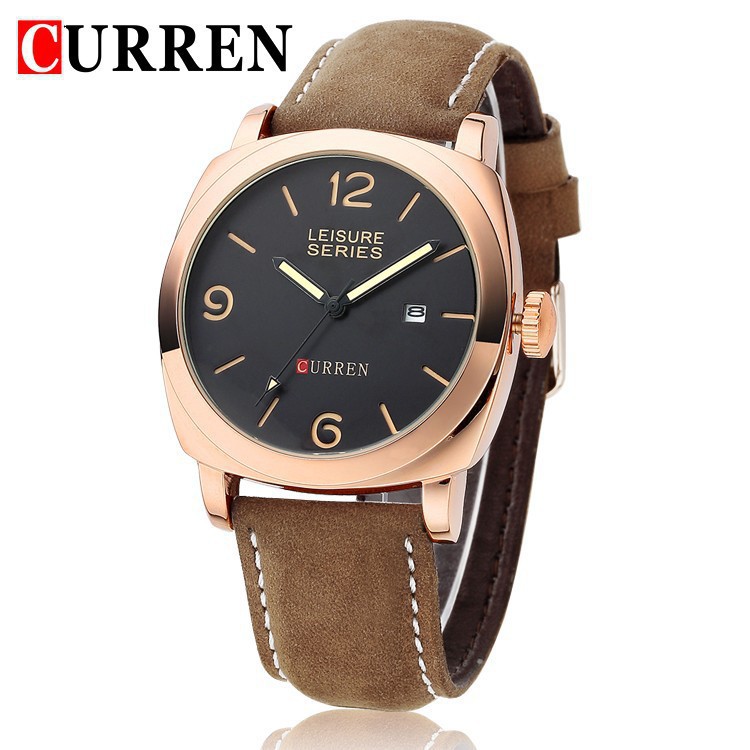 Hot Sale! CURREN 8158 Men's Military Army Watches,Leather Strap ...