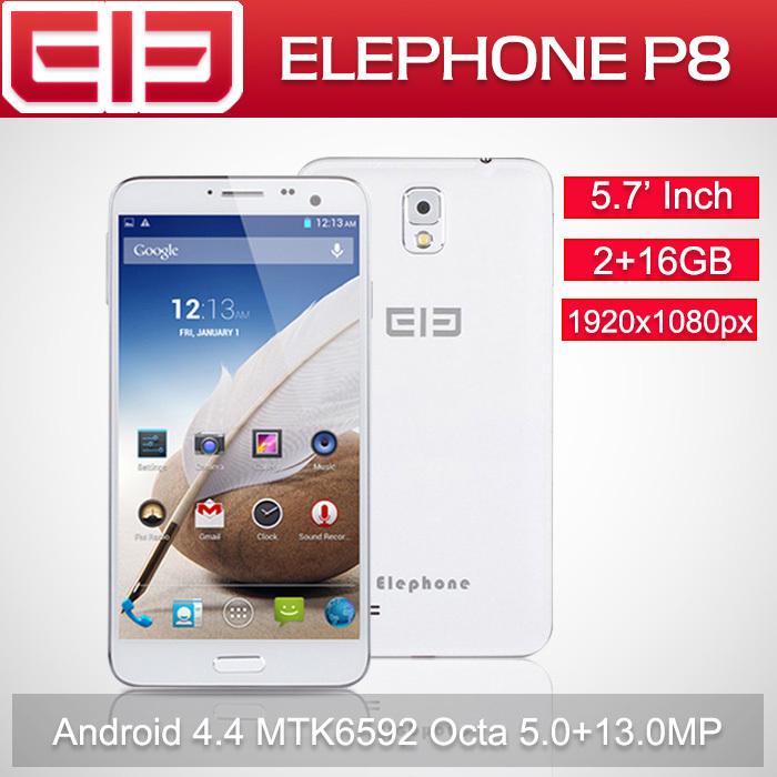 original elephone p8 phone 1920 1080p smartphone mtk6592 octa core android 4 4 5 7 inch