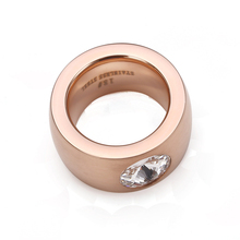 Hot MDL Brand Ring Stainless Steel Rose Gold 18K Gold Silver SWA Element Fine Zircon Jewelry