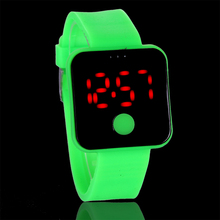 Fashion Home Button Electronics Sport Children LED Watch Waterproof Brand Reloj Silicone Running Clock Kids Digital