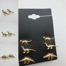 Boho rock animal dinosaur metal stud earring multiple stud set earrings for women men 3Pairs Set