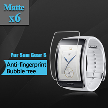 Matte Anti-Glare Screen Protector For Samsung Gear s Protective Shield Film WITH Retail Package 6pcs/lot