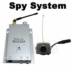 Wireless Mini pinhole/micro CCTV security surveillance A/V audio 6 IR LED RC Camera 1.2Ghz receiver kit NTSC PAL(China (Mainland))