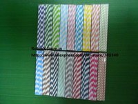 Paper Drinking Straws With 103 colors mixed,Matte color,MOQ 1000pcs,7.75" Size and PET 25pcs Packaging