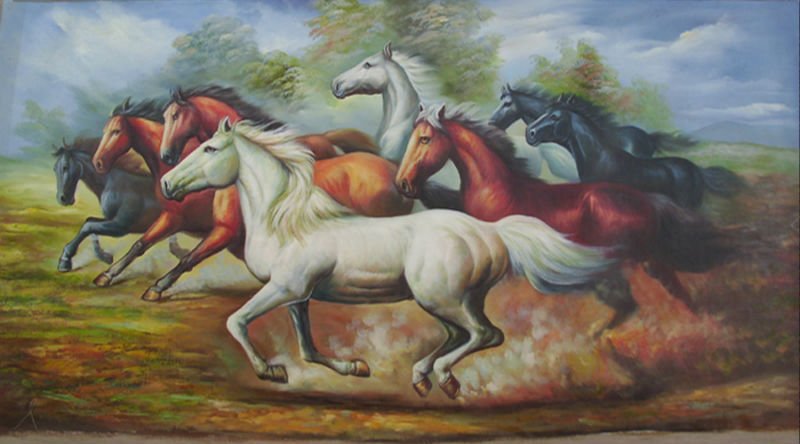 Running Horses Painting