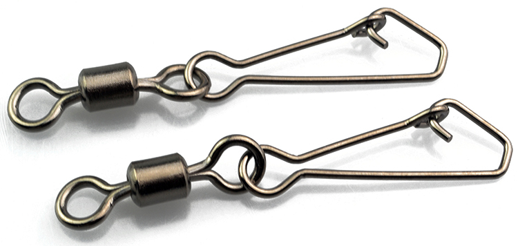 200pcs lot MS QL 2 ROLLING SWIVEL WITH HOOKED SNAP Copper Stainless Steel Fishing Snap Fishing