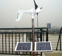 500W wind solar hybrid power system ,400W wind turbine+100W solar pannel+charge controller+500/1000W pure sine wave inverter