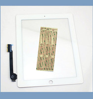 5pcs/lot for ipad 3 touch screen digitizer with 3M adhsive Sticker Black or White color Free shipping  by DHL EMS