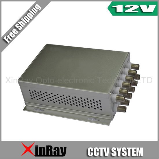 Free shipment*1 pair CCTV XR8121 Point to Point 12 channel Video Fiber Optic Transmission System,optic transmitter receiver(China (Mainland))