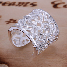 Free Shipping 925 Sterling Silver Ring Fashion Inlaid Zircon Multi Heart Ring Women&Men Gift Silver Jewelry Finger Rings SMTR106