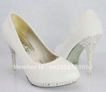 White snakeskin pattern women s single shoes waterproof Taiwan high heeled wedding shoes bride dress shoes