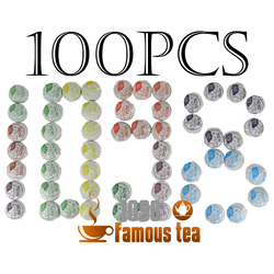 Promotion! 100pcs with10 kinds flavor Puer/Puerh/Pu'er Tea Mini Cake Tea,Slimming Tea,Free Shipping(China (Mainland))