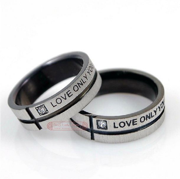 his and hers promise ring sets 2013 Stainless Steel jewellery couple ...