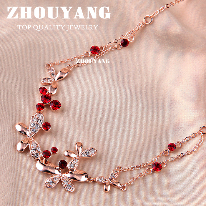Top Quality ZYN037 Love of Butterfly 18K Rose Gold Plated Fashion Pendant Jewelry Made with Austria