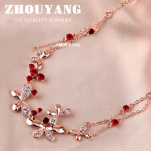 ZYN037 Love of Butterfly 18K Rose Gold Plated Fashion Pendant Jewelry Made with Austria Crystal SWA Elements Wholesale